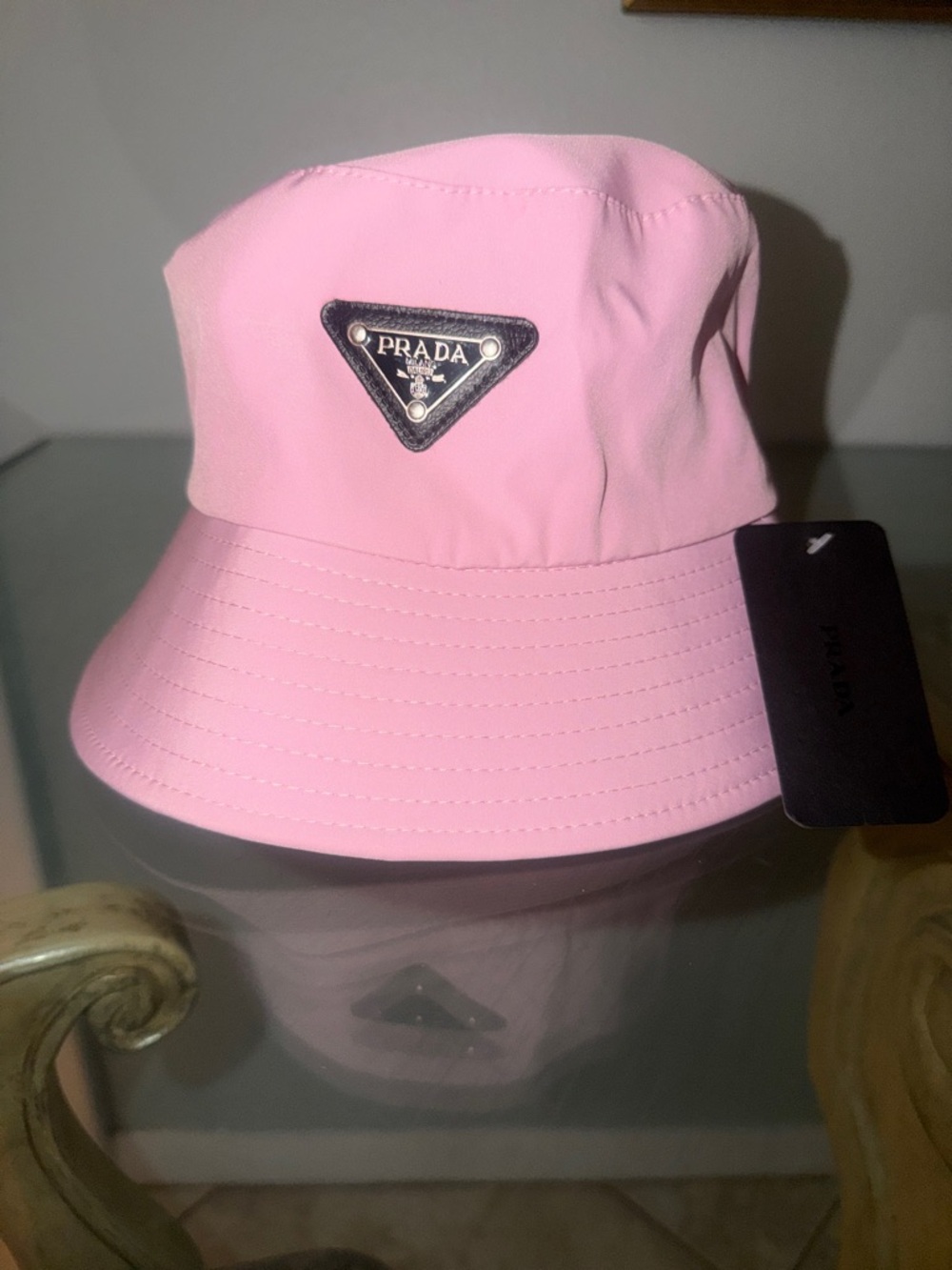 Fashion  Pink Triangle luxury Logo Bucket Hat